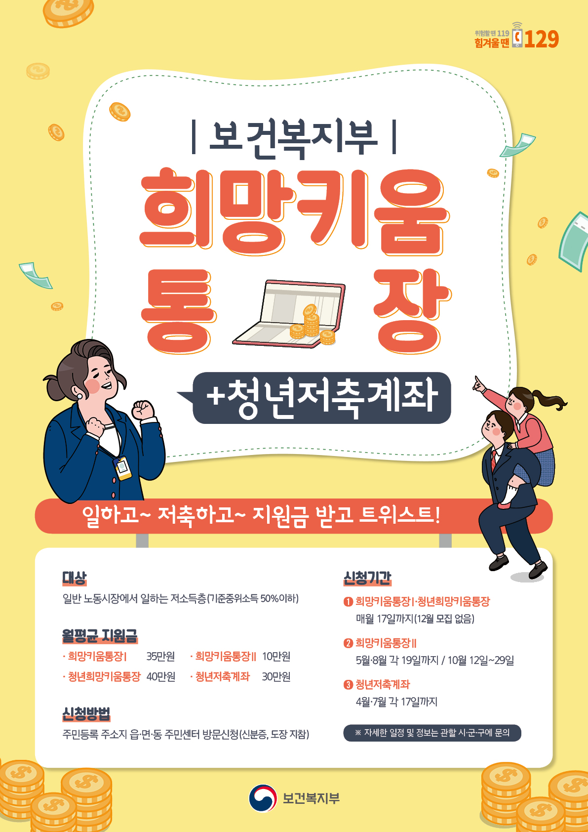 보건복지부 희망키움 통장 청년저축계좌